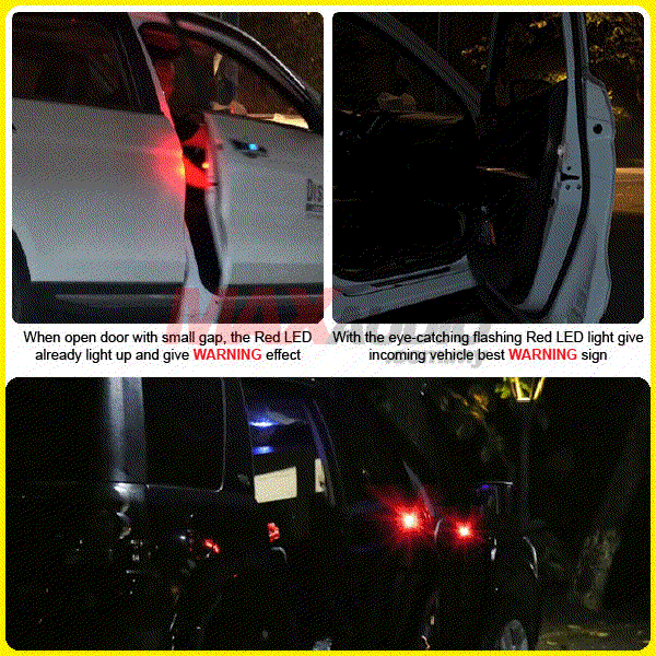 Buy Universal Fit Super Bright Wireless Door Red LED Plug and Play Anti